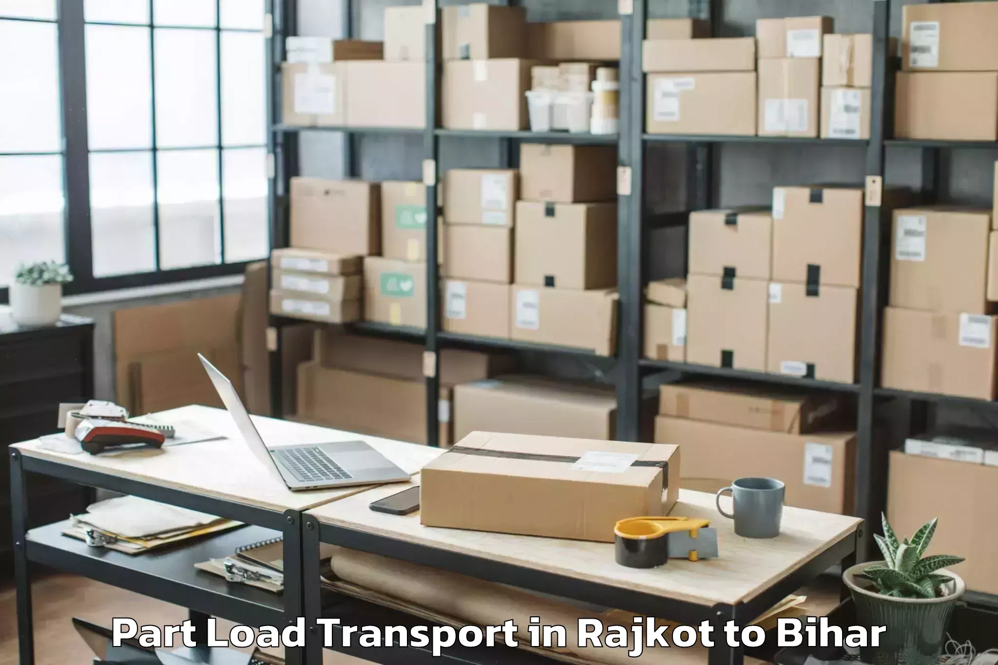 Top Rajkot to Tilka Manjhi Bhagalpur Univers Part Load Transport Available